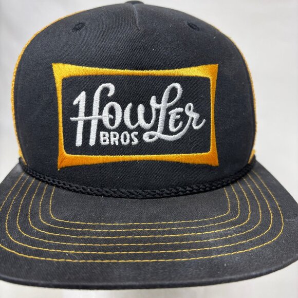 Howler Brothers Gray/Yellow Embroidered Rope Accent Snapback Trucker Cap Hat - Picture 2 of 8